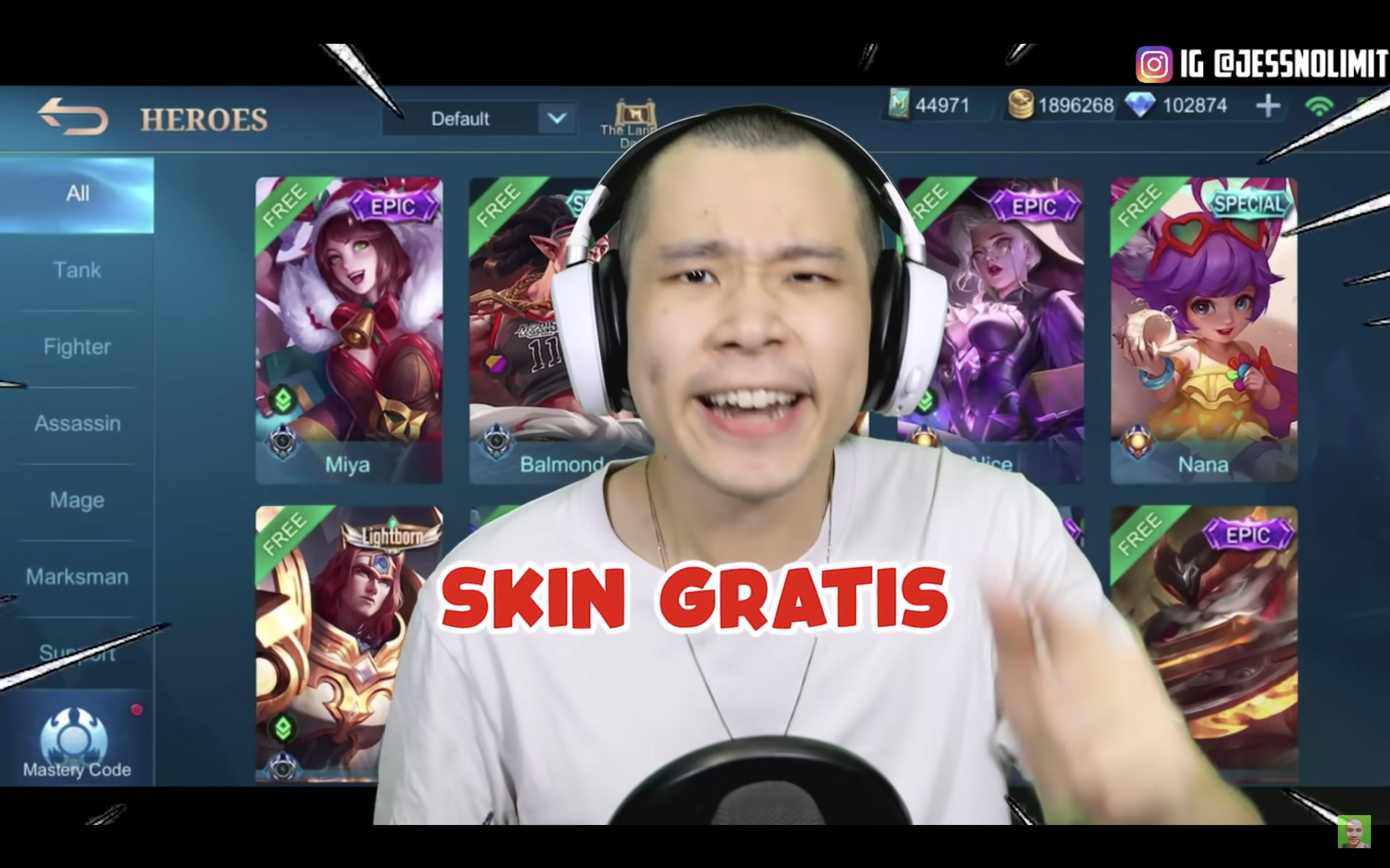 Jess No Limit Bagikan Cara Mendapatkan Skin Gratis Di Mobile Legends